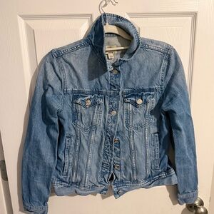 J. Crew Blue Striped Denim Jacket